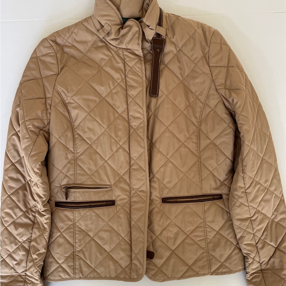 Ralph Lauren: Lauren Jeans Company Beige Quilted Jacket Women’s Small